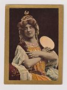 Cigarette card, T.E. Yeomans, Beauties, 'M' size, type card, no 27 (gd/vg) (1)