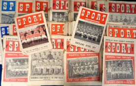 Football magazines, 'Sport' a collection of 200+ issues, 1940/50's, many with Football Team Groups