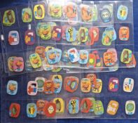 Trade stickers, 100 shaped stickers from Spain 82 World Cup (some duplication) anonymous probably