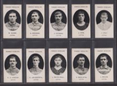 Cigarette cards, Taddy Prominent Footballers with footnote; Leyton (set 15 cards) (about gd)