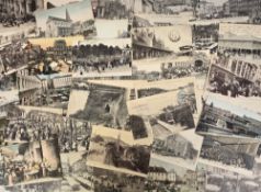 Postcards, France, a selection of 44 cards of French markets, and 5 of railway interest. Markets