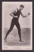 Boxing postcard, Jack Dempsey, World Heavyweight Boxing Champion, a photographic postcard from the