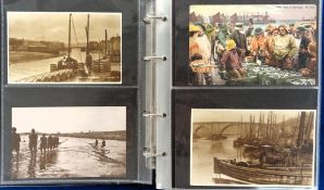 Postcards, Fishing, 113 cards to include fishing fleet, fish sales, fish pontoon, gutting, Cockle