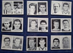 Trade cards, A&BC Gum Footballers 1966 in pairs 1st series 1-110 (set 55 cards) including 4 unmarked