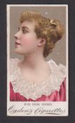 Cigarette card, Ogden's, Actresses ('No Glycerine', Black front), type card, Miss Irene Verner (very