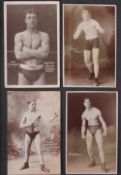 Boxing postcards, a collection of 11 photographic cards, mostly by Flett of London, each one showing