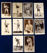 Boxing postcards, a collection of ten photographic postcards from the Beagles Postcard Series, James