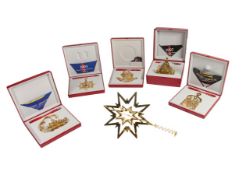 Diverser Christbaumschmuck von GEORG JENSEN, zum Anhängen, die Jahrgänge 1991, 1993, 1995, ...