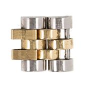 2 Stück Bandglieder für ROLEX Jubilee, Stahl GG 750/000, B = 12,3 mm (nur 1 Glied mit Schraube !)