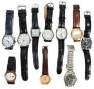 Lot: 10  Herren-Armbanduhren, u.a. 1  PULSAR; 1  FESTINA; 1   JUNGHANS;  1 Lanco; 1 x TISSOT; ...