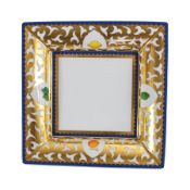 Dekorteller aus Rosenthal Porzellan entworfen von Bulgari, polygrom bemalt, goldstaffage, 4 ...