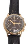 VINTAGE  Flieger Chronograph , HANHART 1940/50er Jahre, Metall 20 Mic. verg., Handaufzug, ...