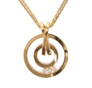 Anhänger, CHOPARD HAPPY DIAMONDS, von 2006, GG 750/000, sig. Chopard, 3 bewegliche Brillanten ...