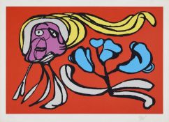 Karel APPEL (1921-2006) - Floating Flower Passion (Red), 1978.