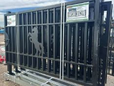 20’ BI PARTING WROUGHT IRON GATE