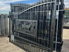 20’ BI PARTING WROUGHT IRON GATE
