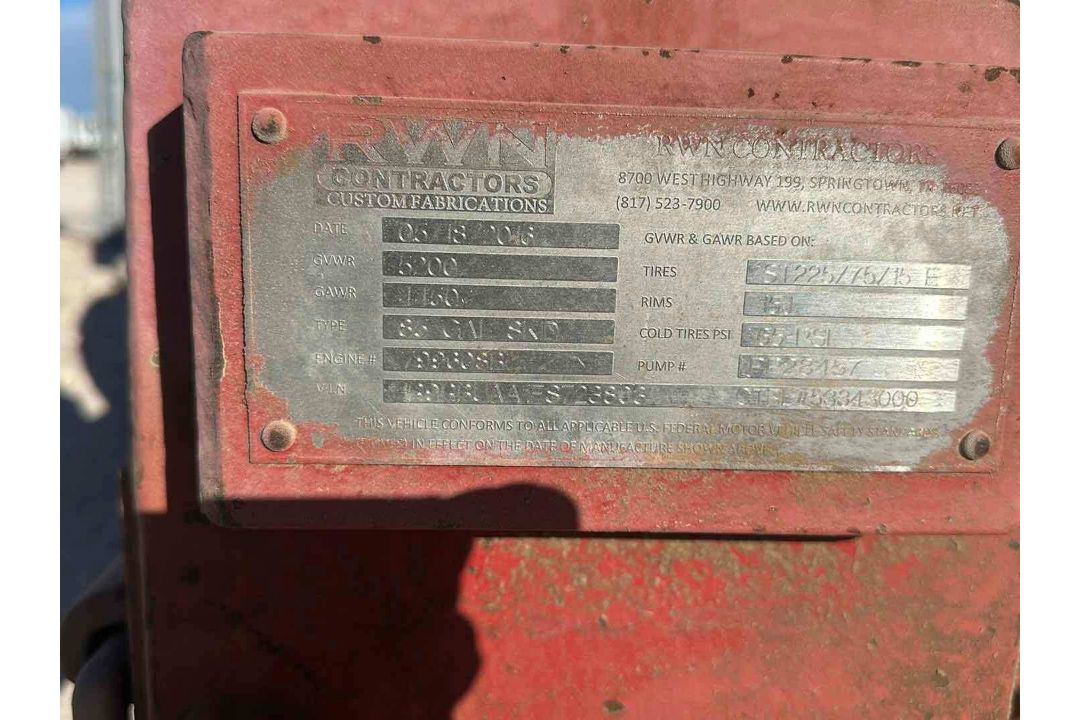 TRAILER MOUNTED TRANSFER PUMP - Image 6 of 6