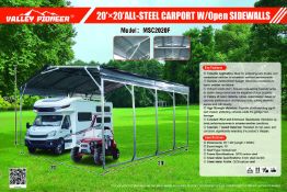 ALL-STEEL CARPORT W/OPEN SIDEWALLS
