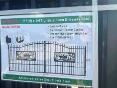 7X20 METAL FARM DRIVEWAY GATE