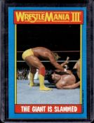 HULK HOGAN ANDRE THE GIANT 1987 TOPPS WWF WWE GIANT IS SLAMMED WRESTLEMANIA 3