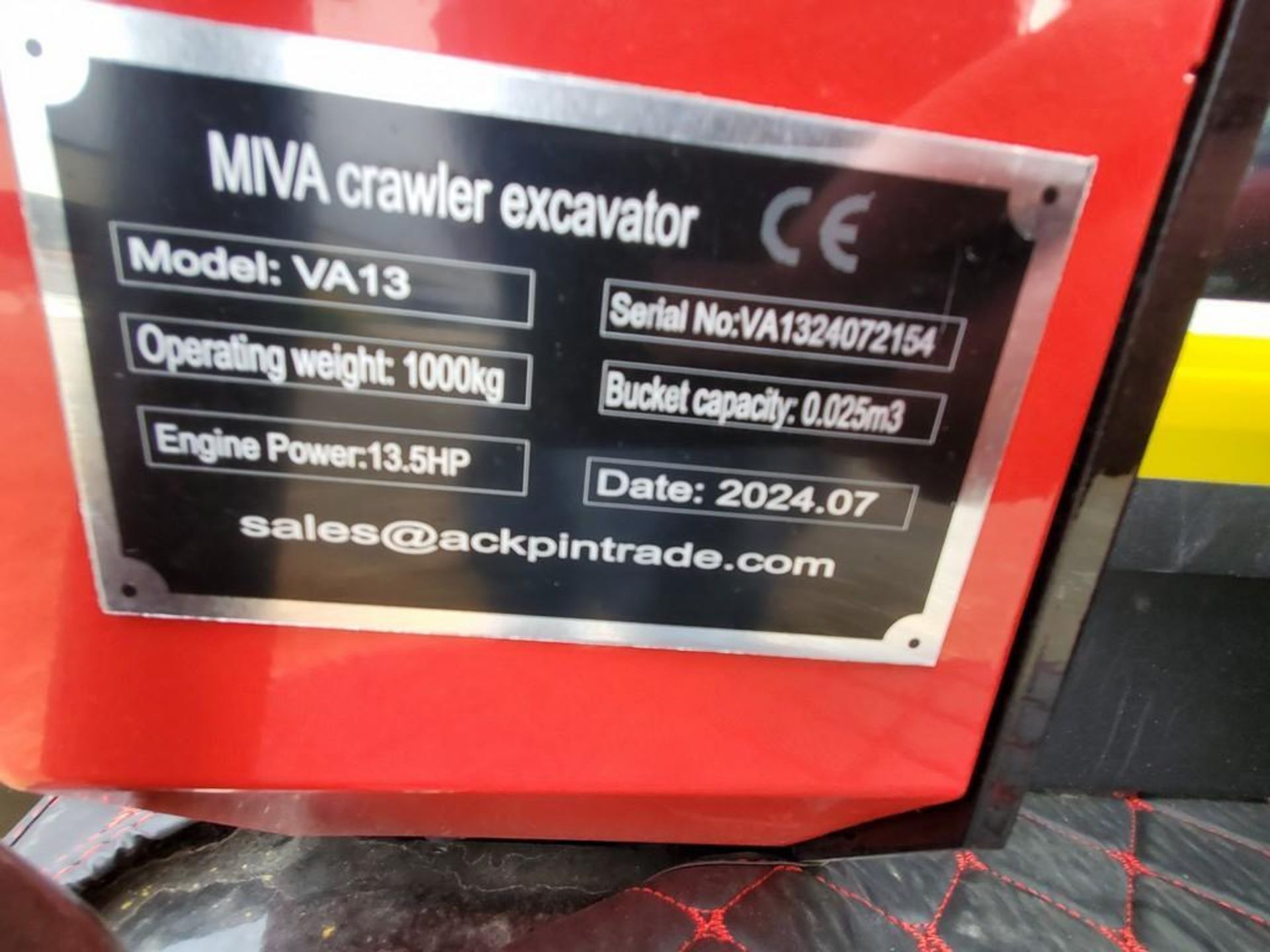 2024 Miva VA13 Mini Excavator 'NEW' - Image 16 of 17