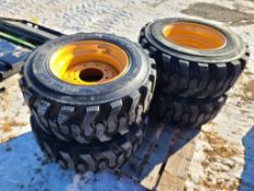 Forerunner SKS1 Skid Steer Tires on Wheels 'Set of 4 - New'