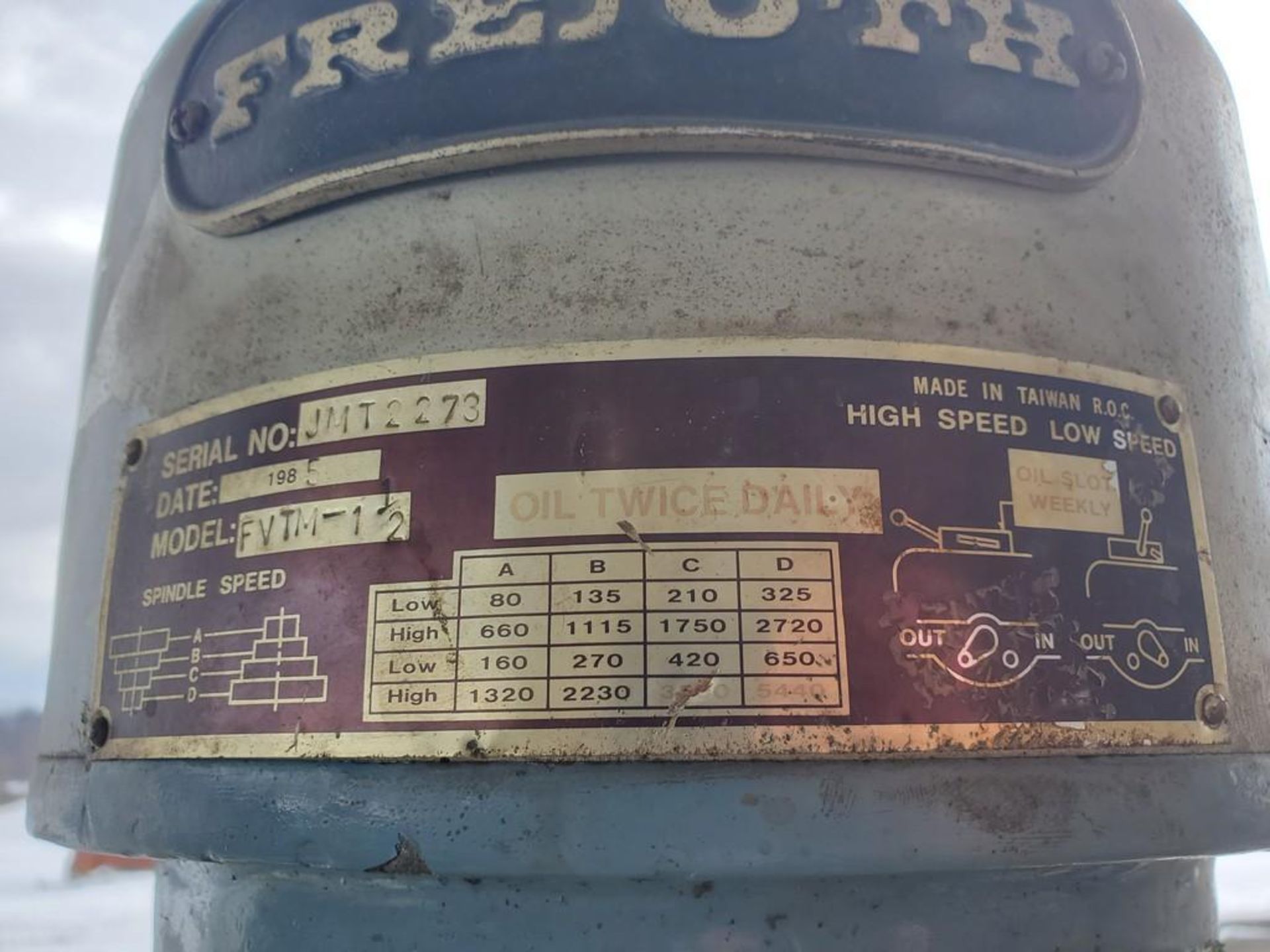 1985 Frejoth FVTM112 Bridgeport Milling Machine - Image 14 of 22