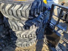 Forerunner SKS8 Skid Steer Tires on Wheels 'Set of 4 - New'