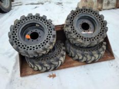 McLaren Semi Sold Skid Steer Tires on Wheels 'Set of 4'