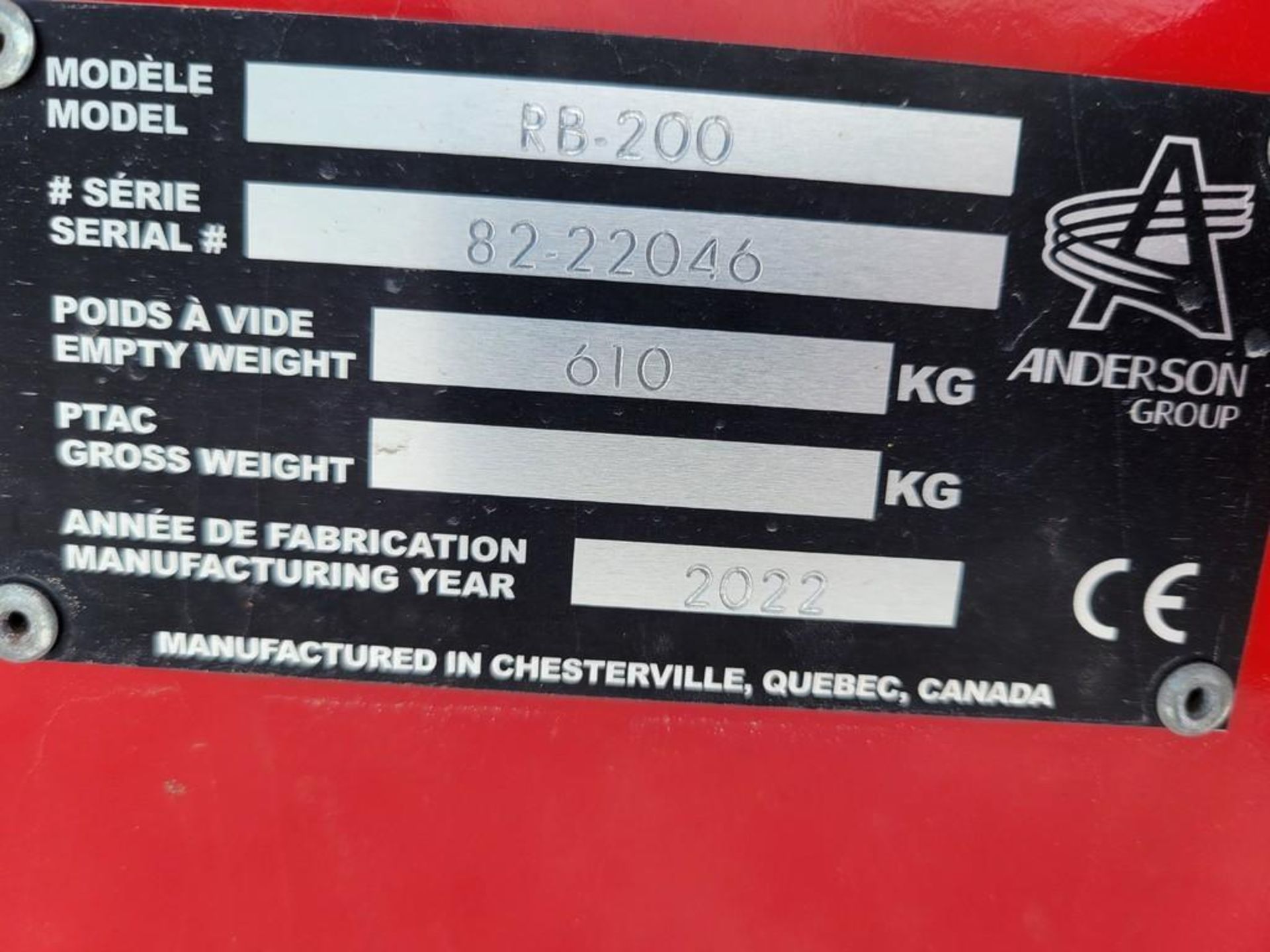 2022 Anderson RB200 Bale Wrapper - Image 17 of 20