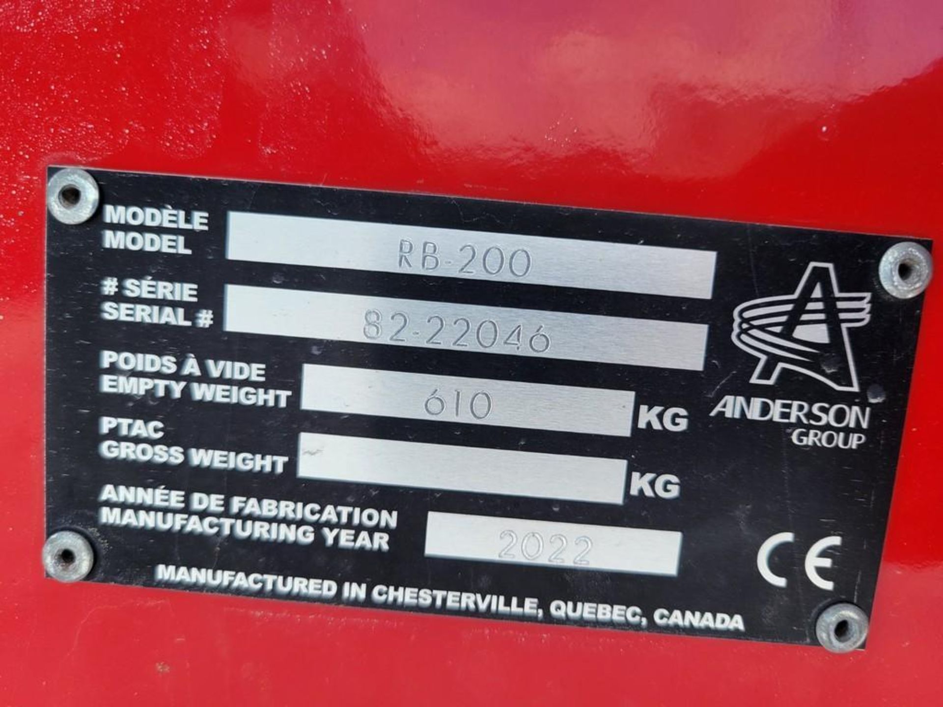 2022 Anderson RB200 Bale Wrapper - Image 16 of 20