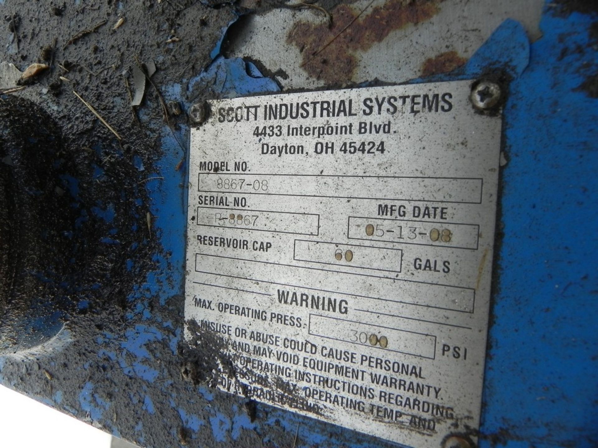 2008 Scott Industrial 8867-08 Hydraulic Unit - Image 9 of 10