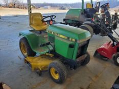 John Deere 318 Riding Tractor 'Runs & Operates'