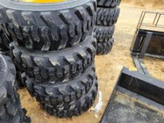 Forerunner SKS1 Skid Steer Tires on Wheels 'Set of 4 - New'