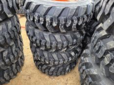Forerunner SKS1 Skid Steer Tires on Wheels 'Set of 4 - New'