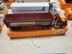 Winross Truck With Van Trailer