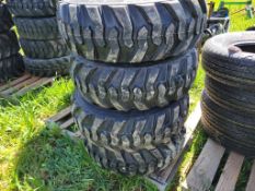 Forerunner SKS1 Skid Steer Tires on Wheels 'Set of 4 - New'