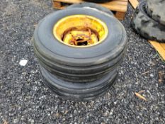 Wagon Tires on Wheels 'Pair of 2'