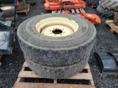Truck Tires on Wheels 'Pair of 2'