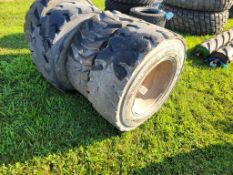 Skid Steer Tires On Wheels 'Set of 4'