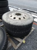 11R24.5 Tires on rims