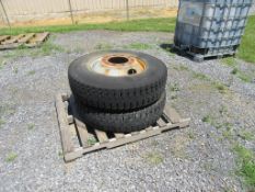 Dynatrac 11R22.5 Tires on rims