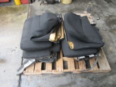 Seat suspension assemblies, seat covers