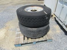 425/65R22.5 Tires on rims