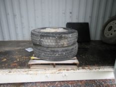 Continental 11R24.5 Tires on rims