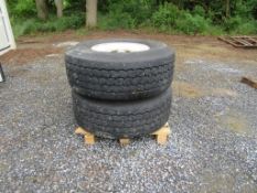 2011 Continental 425/65R22.5 Tires on rims