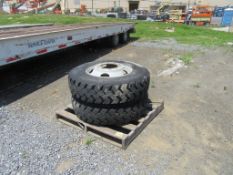 295/75R22.5 Tires on rims