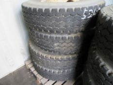 Bridgestone 12R22.5 Tires on rims