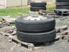 11R24.5 Tires on rims