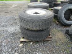 2015 Bridgestone M854, 385/65R22.5 Tires on rims
